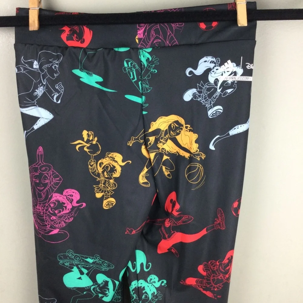 NWT Adidas x Disney Princess Comfy Princesses Aeroready Tights Size Girl’s Small